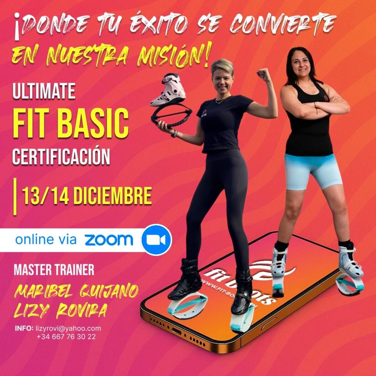 Certificación Online Fit Basic | 13–14 Diciembre vía Zoom con Lizy Rovira e Maribel Quijano!