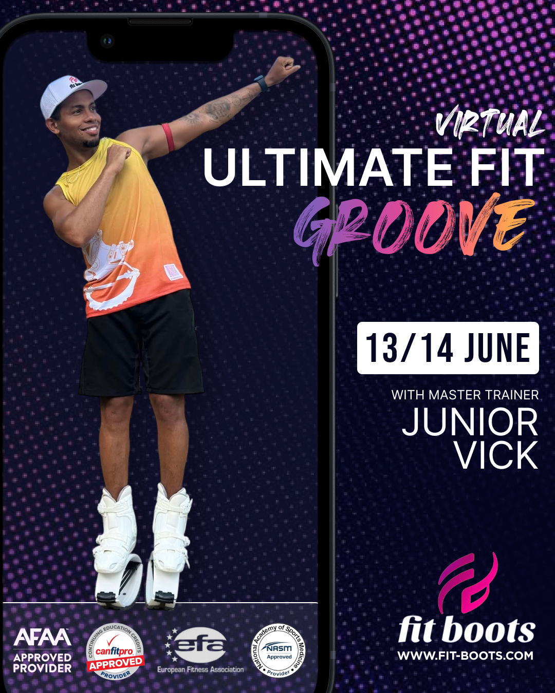Ultimate Fit Groove - Virtual Workshop June 13–14, 2026 con Master Trainer Junior Vick