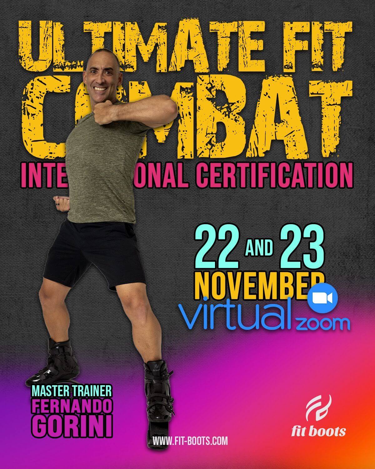 Ultimate Fit Combat International Certification – Virtual Training on November 22–23, with Master Trainer Fernando Gorini!
