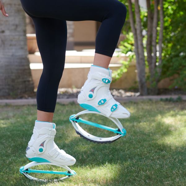 Fit Boots® X-Bound White/Aqua – Ultimate Jump Boots Hover