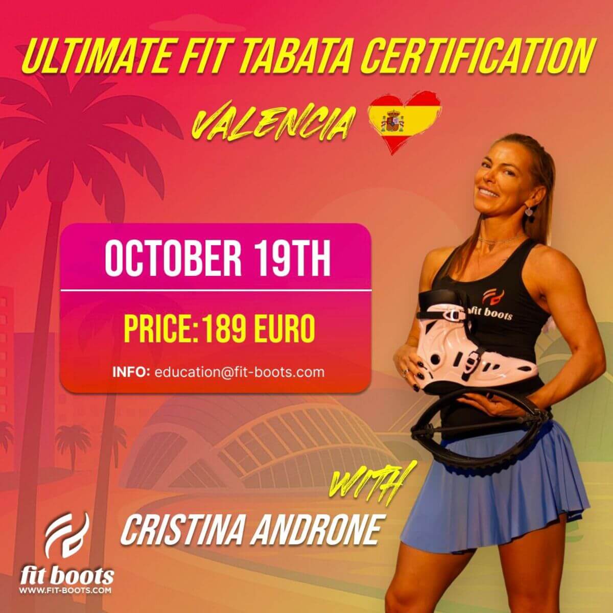 Ultimate Fit Tabata Certification – October 19th – Valencia – with Cristina Androne!