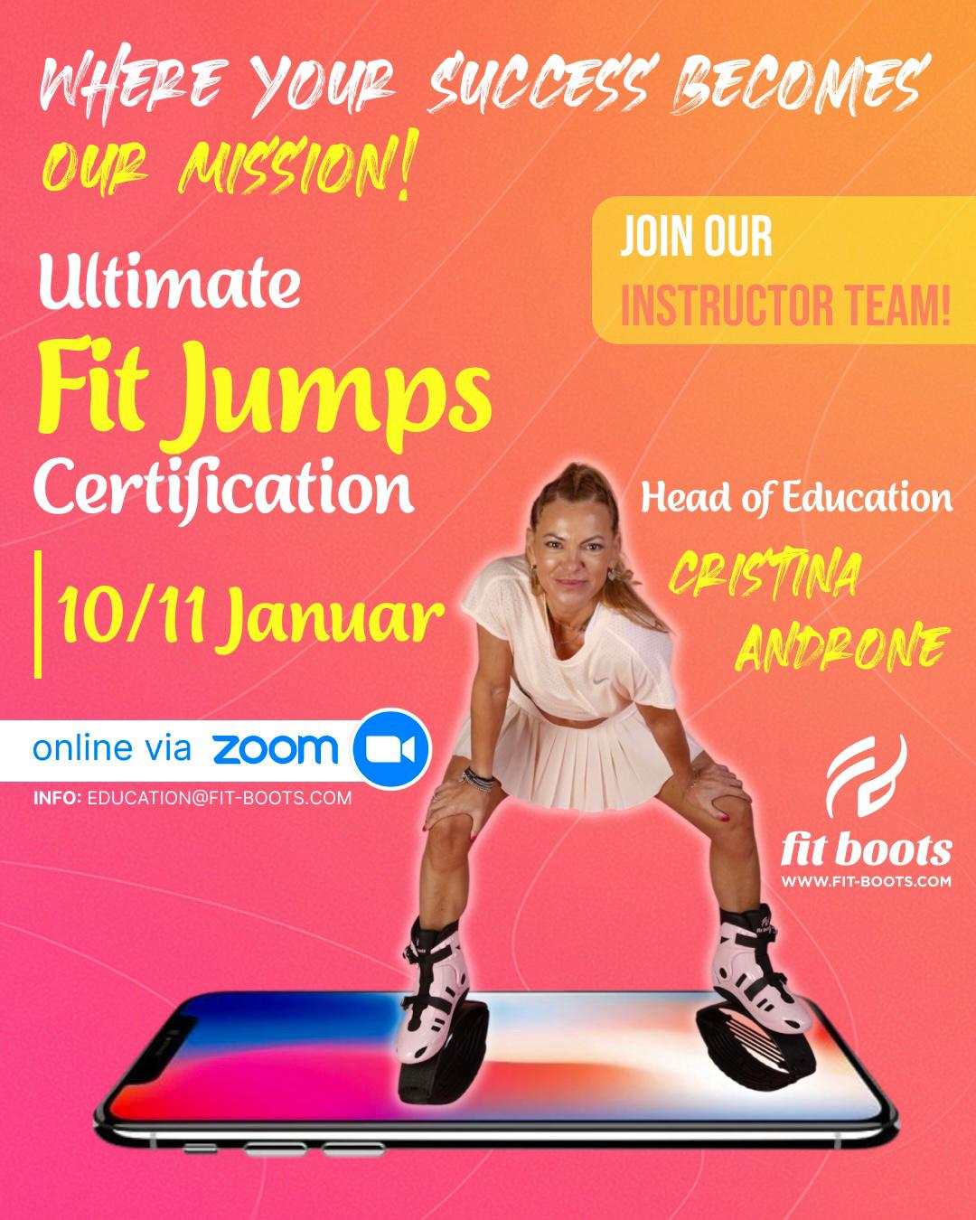 Online Certification: Ultimate Fit Jumps on January 10/11 with Cristina Androne, Virtual - on Zoom!