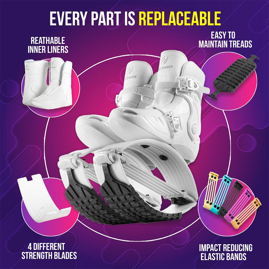 Bottes de saut Fit Boots® X-Bound blanches – Bottes de saut ultimes