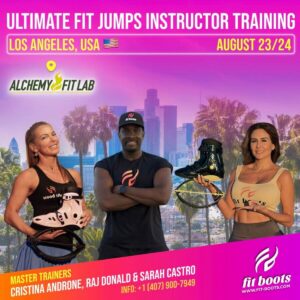 Formazione Instructor Ultimate Fit Jumps - Los Angeles, 23/24 agosto, a cura dei maestri Cristina Androne, Raj Donald e Sarah Castro.